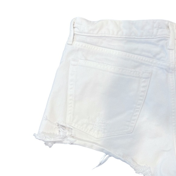 Agolde White Distressed Shorts. - Picture 7 of 10